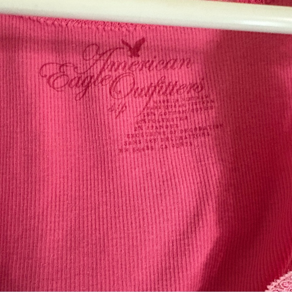 Pink and Yellow Y2K Lace Trim Tank Tops - Small - Picture 3 of 8